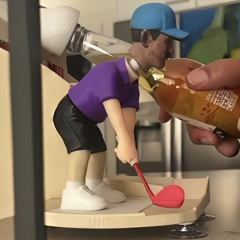 Golf Bottle Opener Creative Mini Golf Toy Mini Figure Bottle Cap Desktop Beer 3D Printed Swing Golf Bottle Opener Creative Mini Golf Toy Mini Figure Bottle Cap Desktop Beer 3D Printed Swing