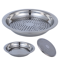 304 stainless steel extra thick dumpling plate Drain dumpling plate double disc flat plate dumpling tray steaming plate