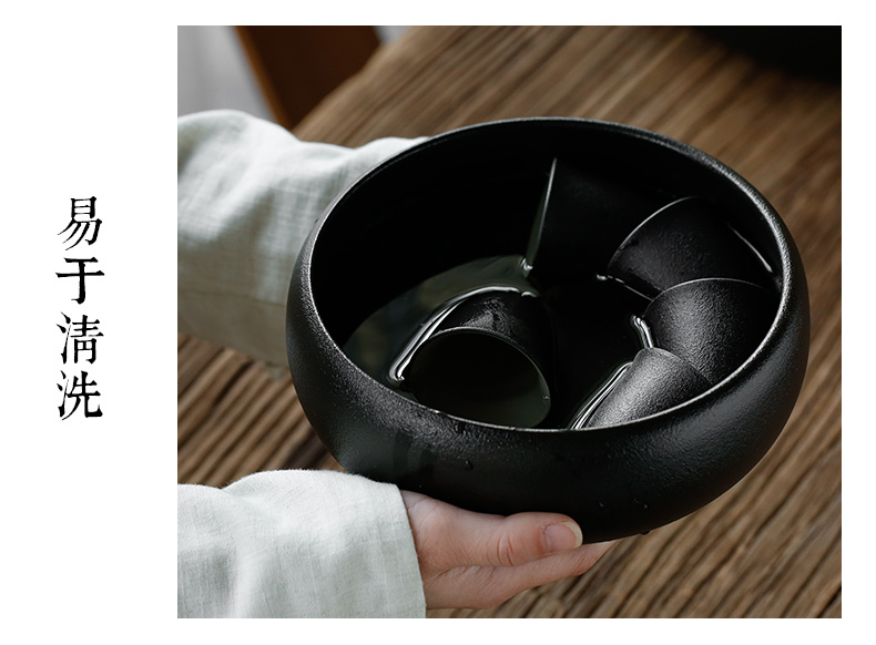 Back on ceramic cups of black Japanese masters cup sample tea cup kung fu personal single cup of coarse pottery tea cups