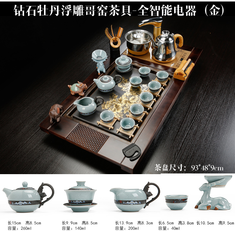 Back on sharply stone tea set an induction cooker household package mail violet arenaceous kung fu tea tray was Europe type tea table