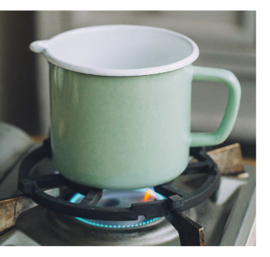 Back on milk green enamel breakfast milk cup of household kitchen rainbow such use induction cooker soup bowl