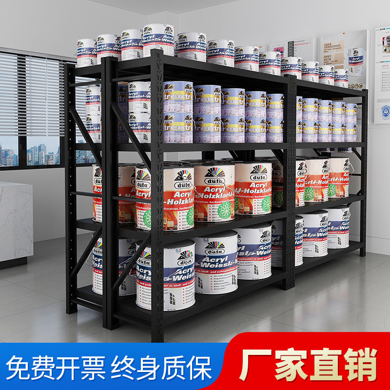 Shelf shelving multilayer home floor detachable iron frame warehouse Warehousing Heavy goods shelf
