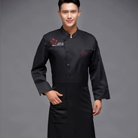 Черный лонгслив, фартук