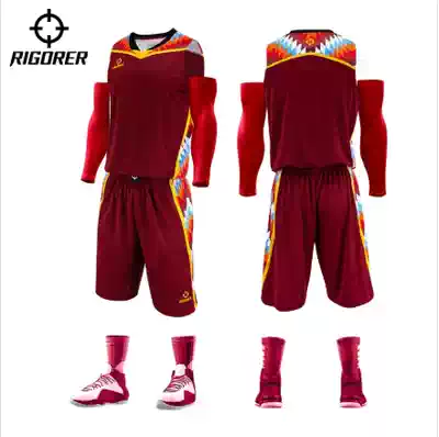 Quasi basketball suit set Digital full print diy personalized custom team uniform competition training uniform loose large size Jersey