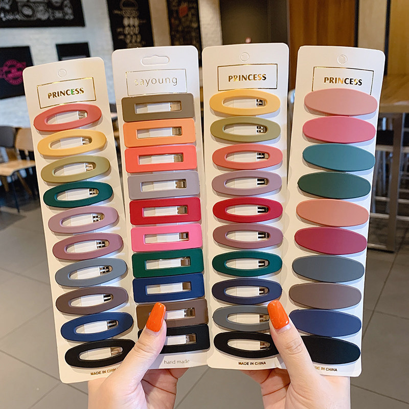 Morandi hairpin headdress hairpin Korean simple style children's bangs bb clip card broken hair matte edge clip