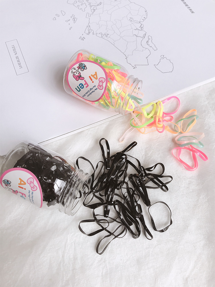 High elastic disposable hair tie rubber band does not hurt hair girls candy color hair circle Baby small rubber band hair ornaments