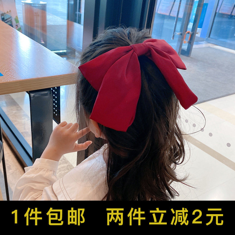 Super Butterfly Knots Hair Clip Woman Red Ins South Korea Children Princess Hair Clip Girl Baby Clips Head Accessories Hair Accessories