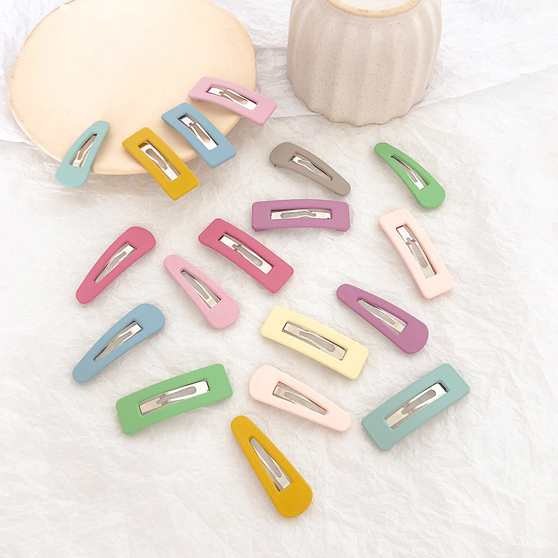 Children Colour BB clip South Korean macarons hair clip girl candy color clip head decorated with elegant wind and small hairpin haircut