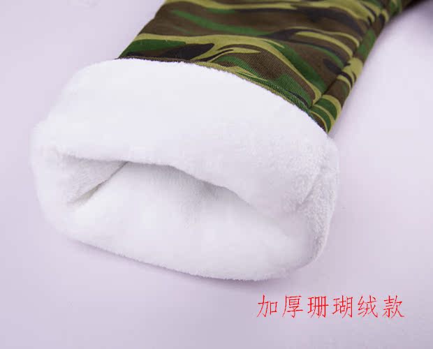 Mùa đông trẻ em cộng với nhung dày phù hợp với bé trai và bé gái áo len mùa đông 2 mẫu nhỏ dành cho trẻ em 3-4-5 tuổi quần jean bé gái
