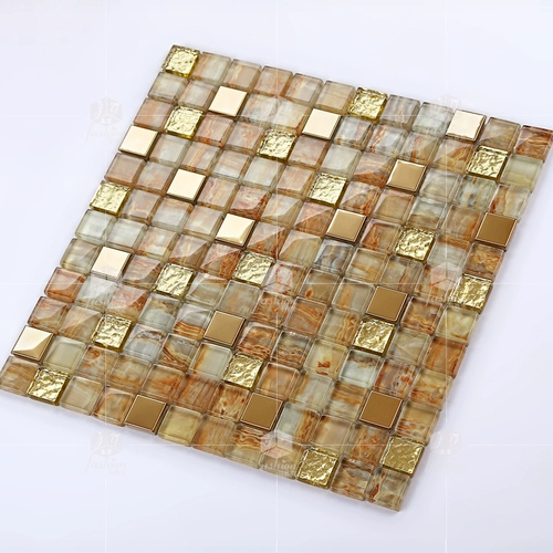 Кристаллическая мозаика 142 европейская антикварная золотая фольга Кристаллическая стеклянная металлическая головоломка