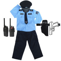 Childrens police uniform police officer clothes boy police equipment special forces kindergarten black cat sheriff small police uniform suit autumn