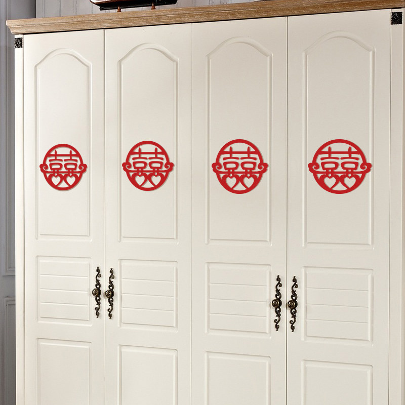 Zhuo Ce Wedding room decoration furniture wardrobe table lamp mirror living room women's hi word sticker new house decoration