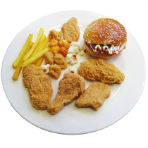 Simulated food model hamburger fried chicken nuggets mid-wing chicken chop popcorn fake fries kitchen decoration childrens toys