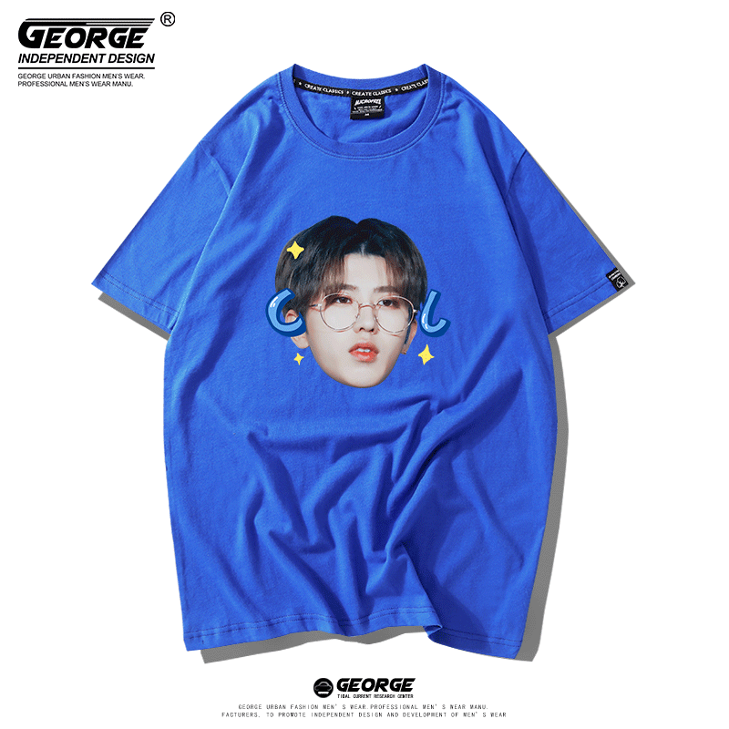 [Кай Кун футболка с коротким рукавом фан-одобрение cool кун кун аватар KUN копия T-shirt ikun свободная полуприлегающая cotton]