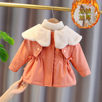 Girl Cotton Clothing 2023 New Winter Clothing Baby Jacket Thickened Foreign Air Princess Baby Boy Winter Cotton Clothing Winter