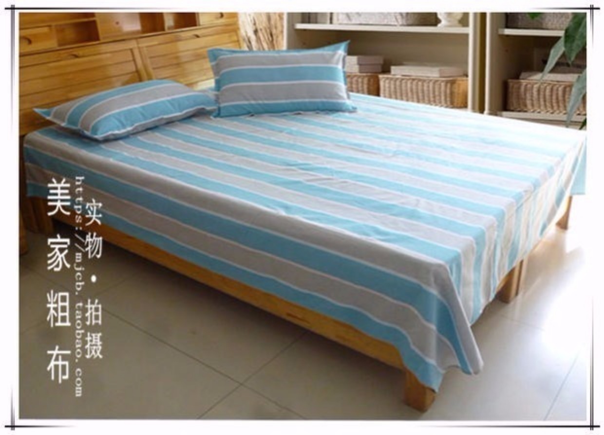 Toàn bộ mà không cần khâu Vải thô cũ Tấm đơn Vải cotton dày đôi ngủ tấm vải lanh ra trải giường