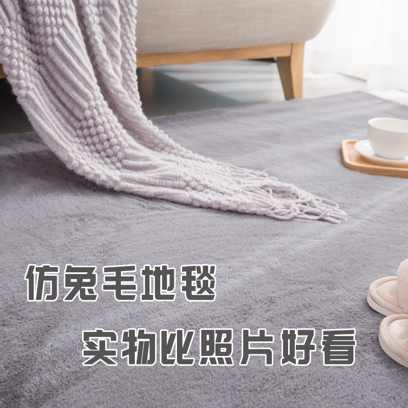 Carpet Living Room Nordic Ins Room Bedside Blanket Imitation Rabbit Plush Floating Window Mat Large Area Tea Mat Bedroom