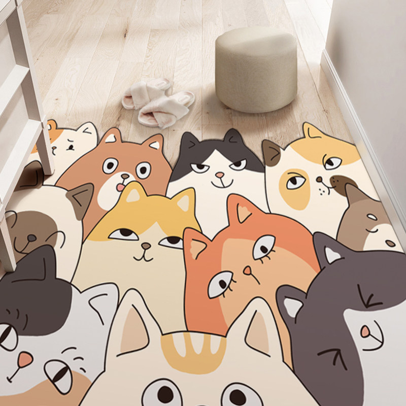 Washable floor cushion in doorway Tailoring Pvc Carpet Home Door Cushion Entry Door Waterproof Non-slip Free Wash Mat