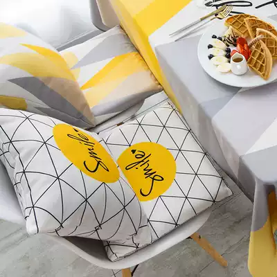 Zanya ins Nordic elk cushion slow rebound memory cotton yellow hip mat geometric dining room chair cushion non-slip