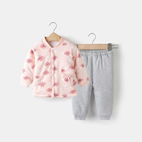 Демисезонная пижама для младенца, комплект для девочек для мальчиков, детское нижнее белье, комбинезон, термобелье, увеличенная толщина