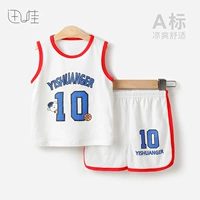 Детский тонкий комплект, спортивная хлопковая летняя одежда, летняя баскетбольная форма, короткий рукав