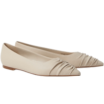 CHARLES&KEITH womens shoes CK1-70900258 pleated pointed toe flat shoes