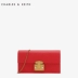 CHARLES & KEITH ví dài CK6-10840116 đi lại bóng trang trí túi chuỗi dài ví coach Ví tiền