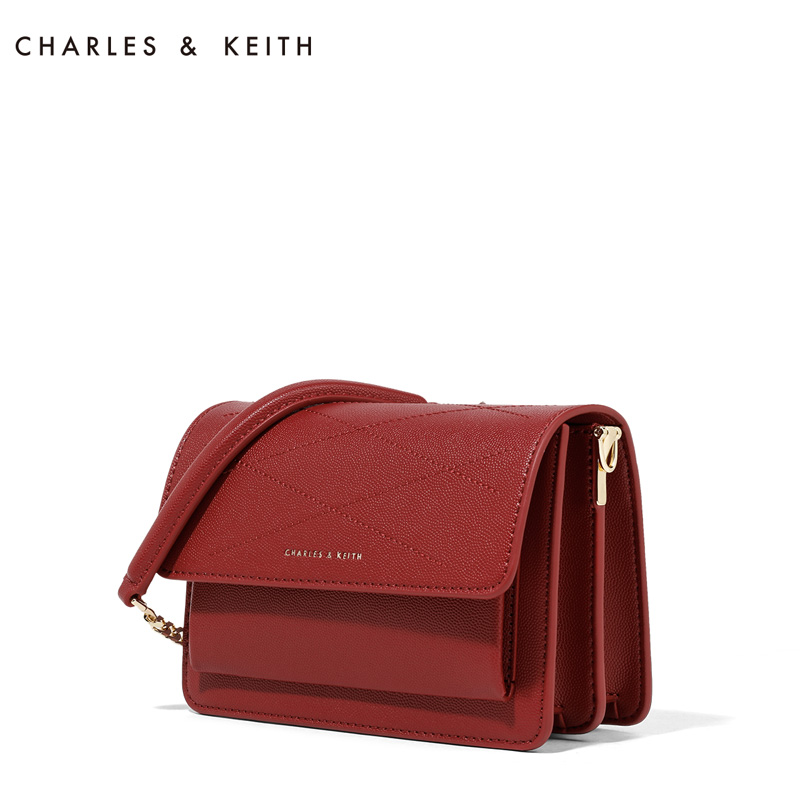 charles and keith red bag