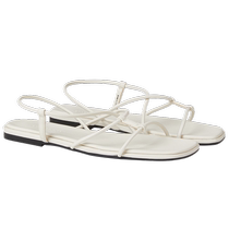 CHARLESKEITH24 summer new style CK1-70381055 simple solid color flat cross strap sandals for women