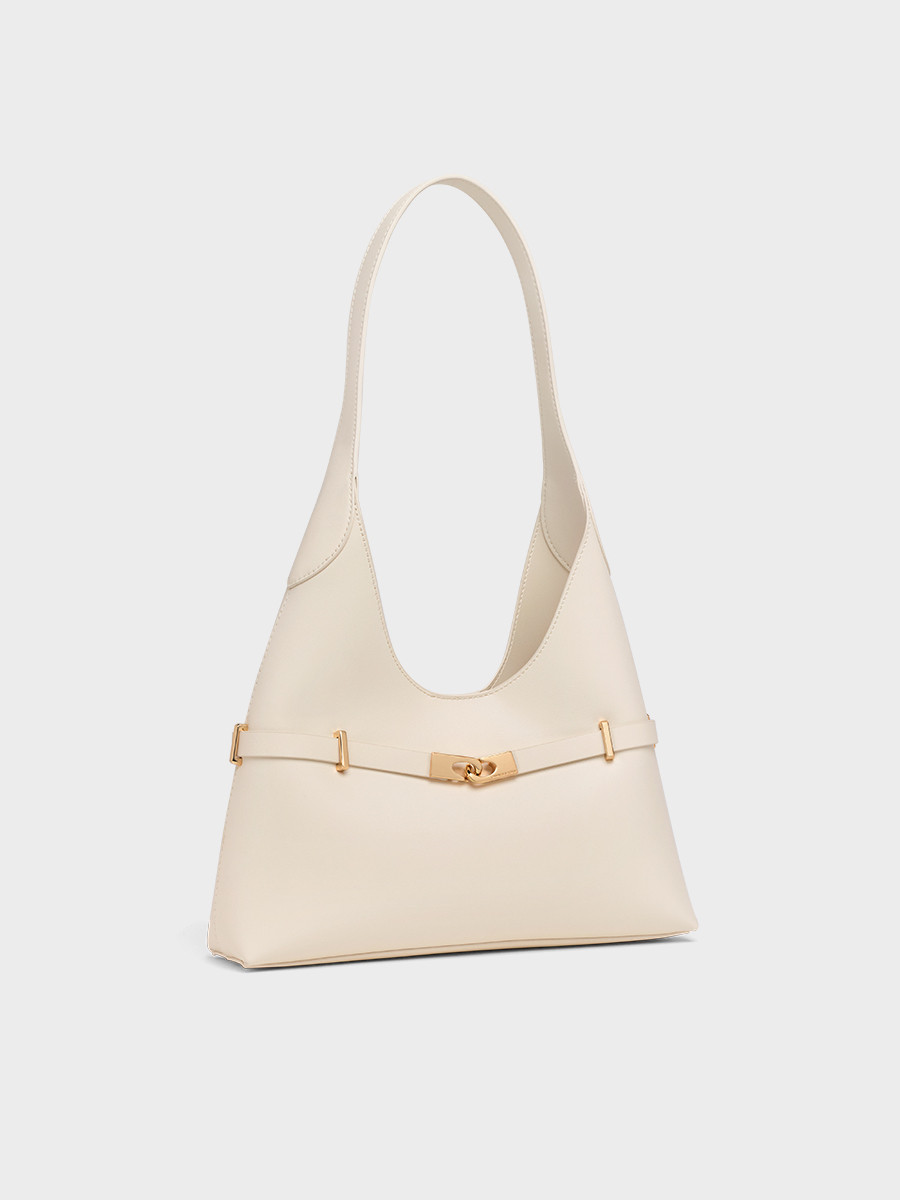 Charles&Keith25 New Autum Collection Ck2-40271621 Belt Buckle Simple Shoulder Underarm Bag