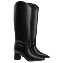 CHARLESKEITH autumn and winter womens boots CK1-90280057 fashionable V-mouth high heel pointed toe boots knight boots for women