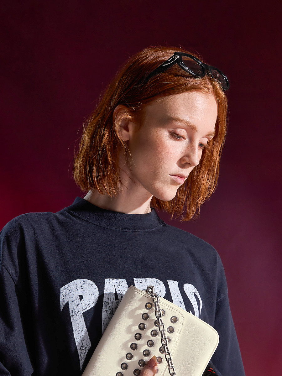 Charles&Keith Autumn and Winter Sunglasses Ck3-21280591 Fashionable Retro Cat-Eye Sunglasses Sunglasses