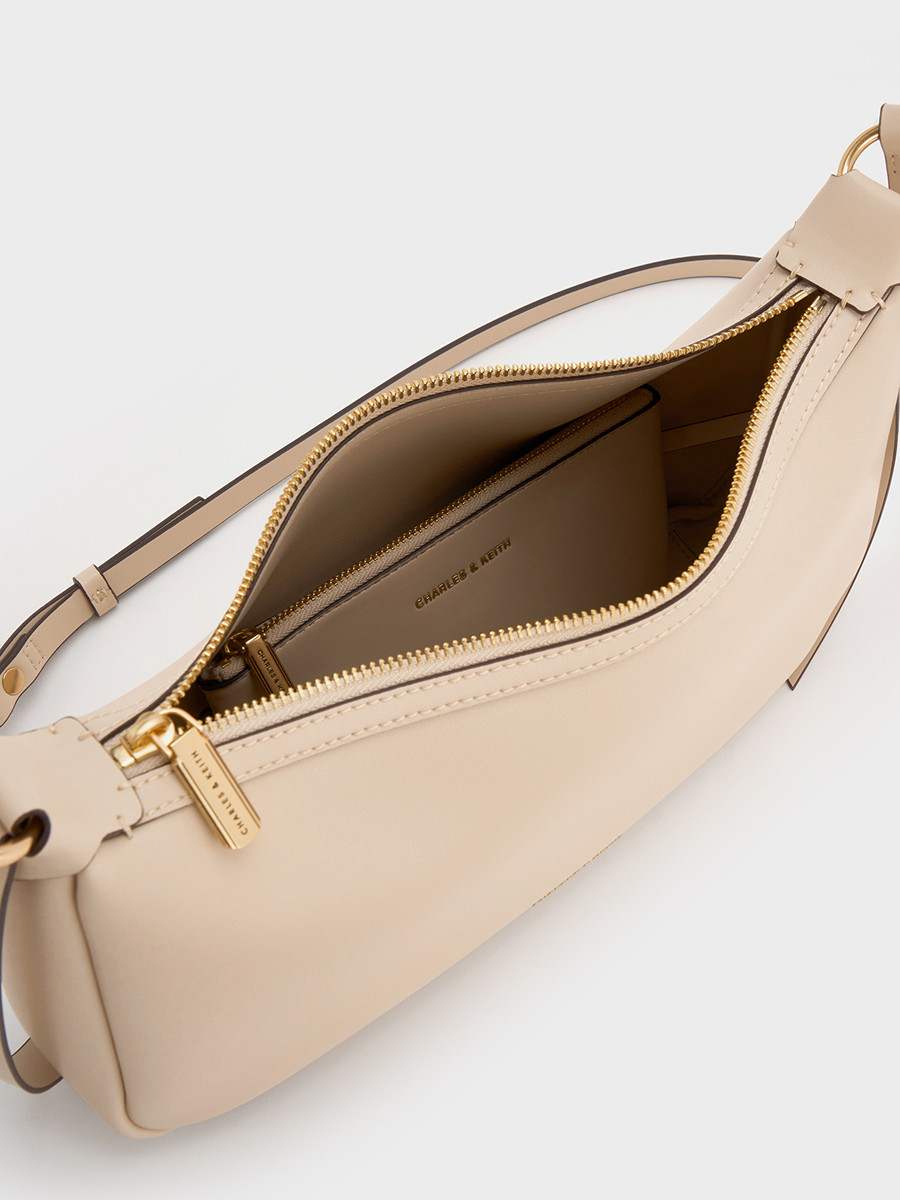 Charles&Keith25 New Autumn Collection Ck2-20671783 Retro Soft Simple Handbag Shoulder Bag Underarm Bag