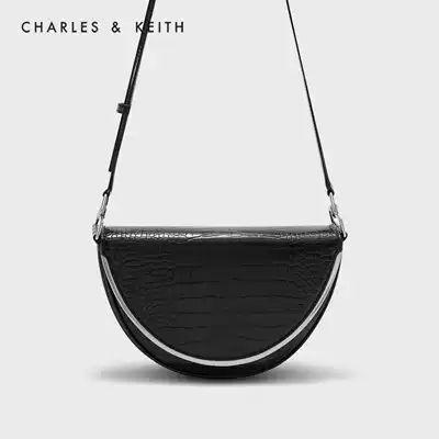 CHARLES&KEITH WOMEN's bag CK2-80780924 SEMICIRCULAR women's CLAMSHELL SHOULDER BAG