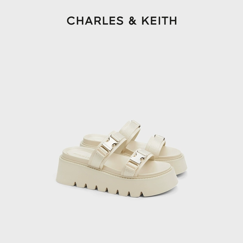 CHARLES&KEITH Летняя женская обувь CK1-70381040 повседневная верхняя одежда с пряжкой Birkenstock, женские тапочки на толстой подошве