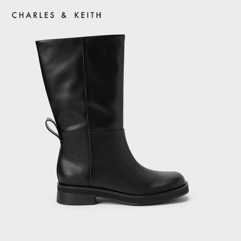 CHARLESKEITH21 winter new CK1-91680144 lady brief round head low heel midcylinder boot