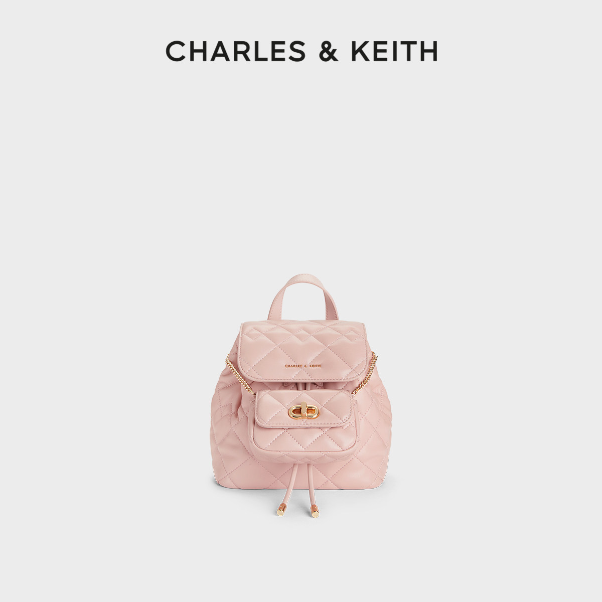 Осенняя женская сумка CHARLES&KEITH CK2-60151400 Rhombus, мягкий многоцелевой рюкзак большой емкости, женский Изображение 1