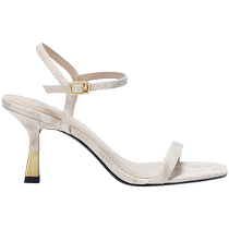 CHARLESKEITH summer womens shoes CK1-60580244 womens simple one-line open-toe high-heeled sandals