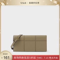 CHARLES&KEITH 2021 SPRING SUMMER DISCOUNT CK6-10840223 PLAID CLAMSHELL MINI MESSENGER WALLET FOR WOMEN