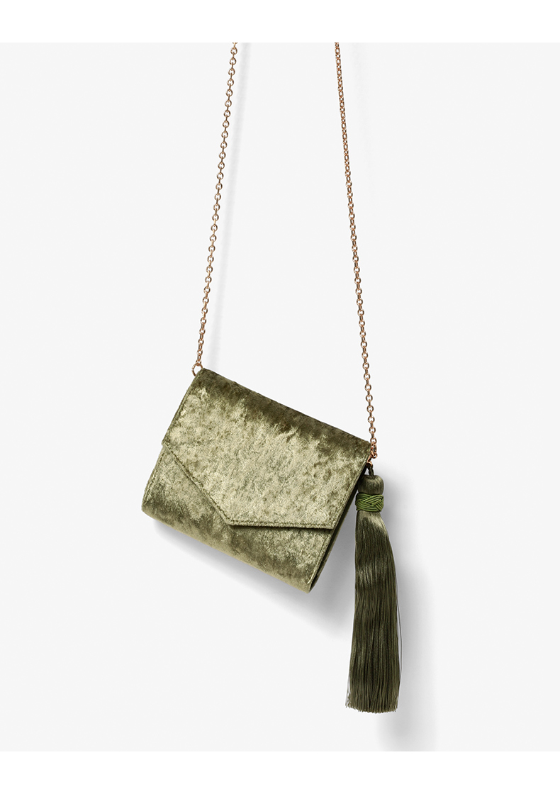 CHARLES & KEITH Ví ngắn CK6-10840110 Ví phong bì tua rua cổ điển - Ví tiền ví đựng thẻ