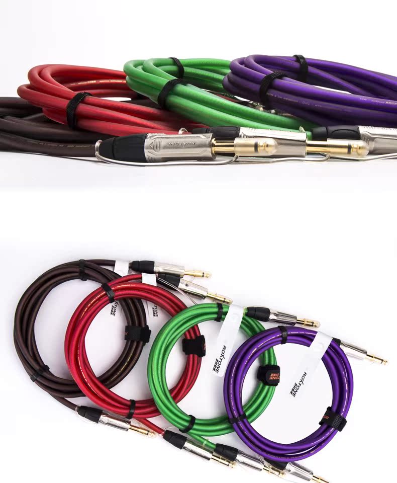 Rocco Stone Guitar Cáp Hiệu suất che chắn Giảm tiếng ồn Cáp điện Guitar Loa 6.5 Âm nhạc Nhạc cụ Cáp 3 10m - Phụ kiện nhạc cụ capo guitar classic