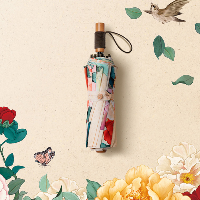 Banana lower anti-UV sun protection umbrella ancient wind Jiangnan Department goddess Sun shading umbrella clear umbrella Dual-use folding female