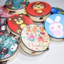 Baby childrens drummer beat drum toy teaching aids hand drum double-sided kindergarten percussion instrument