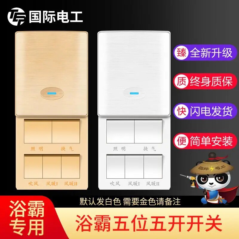 Toilet bathroom heating 5 in one switch 5 or 4 on general light heating water - resistant panel with cover 4 home bathroom