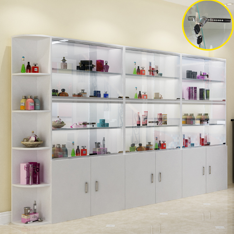 Cosmetics container display glass Beauty Salon Boutique shelves