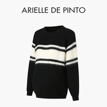 French ARIELLE DE PINTO maternity wear spring versatile cashmere mid-length striped sweater