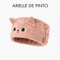 French ARIELLE DE PINTO maternity wear winter INS style face wash headband hair cover coral velvet postpartum scarf