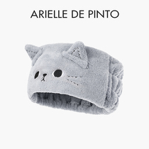France ARIELLE DE PINTO maternity wear winter INS style cartoon cat ears headband confinement scarf