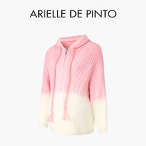 French ARIELLE DE PINTO maternity wear winter gradient hooded loose and comfortable long-sleeved sweater