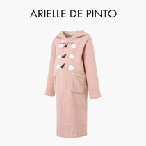 French ARIELLE DE PINTO maternity wear spring Korean style thickened pink lamb hair horn button jacket